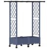 vidaXL H&aelig;vet Bed med Trellis og Tag Gr&aring; 122,5 x 40 x 127 cm PP
