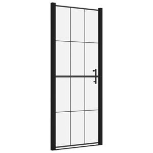 vidaXL brused&oslash;r 81 x 195 cm h&aelig;rdet glas sort