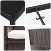 vidaXL Have Spisebordssæt med pude 3 pcs Brun polyrattan