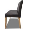 vidaXL bænk 139,5 cm kunstlæder brun