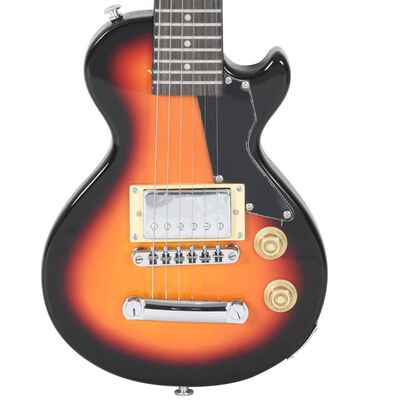 vidaXL elektrisk guitar til børn inkl. taske 3/4 30" brun og sort