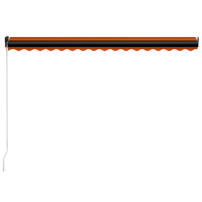vidaXL foldemarkise manuel betjening 400x300 cm orange og brun