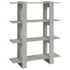 vidaXL bogreol/rumdeler 100x30x123,5 cm betongr&aring;