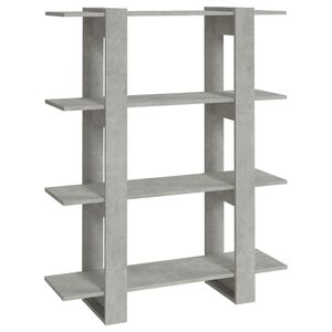 vidaXL bogreol/rumdeler 100x30x123,5 cm betongr&aring;