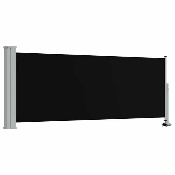 vidaXL sammenrullelig sidemarkise til terrassen 100 x 300 cm sort