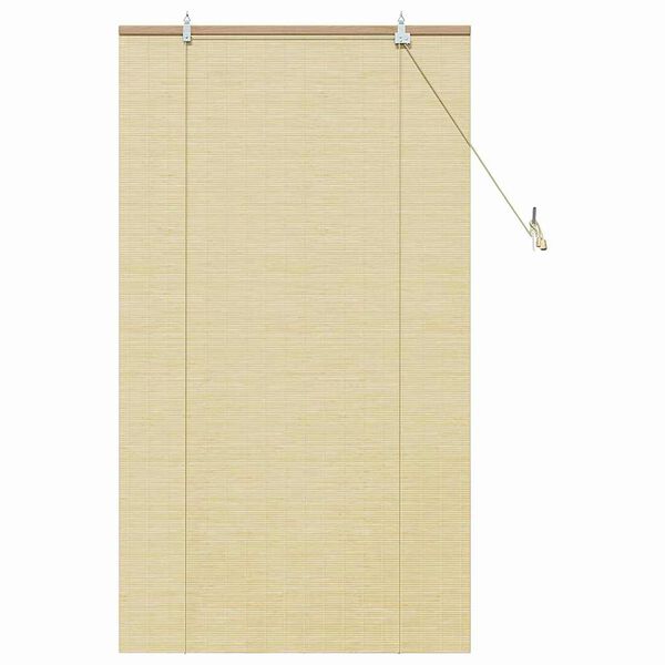 vidaXL Rullegardin med gardiner Natur 90 x 160 cm Bambus