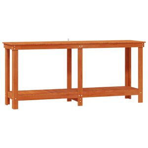 vidaXL Arbejdsb&aelig;nk VoksBrun 180 x 50 x 80 cm Massivt fyrretr&aelig;
