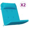 vidaXL Stolehynder Ensfarvet 2 pcs Turkis 58 x 77 x 4,5 cm Oxford stof