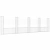 vidaXL gabionkurv med 5 stolper 500x20x150 cm U-facon jern