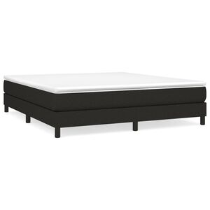 vidaXL Boxspring sengeramme 160x200 cm stof sort