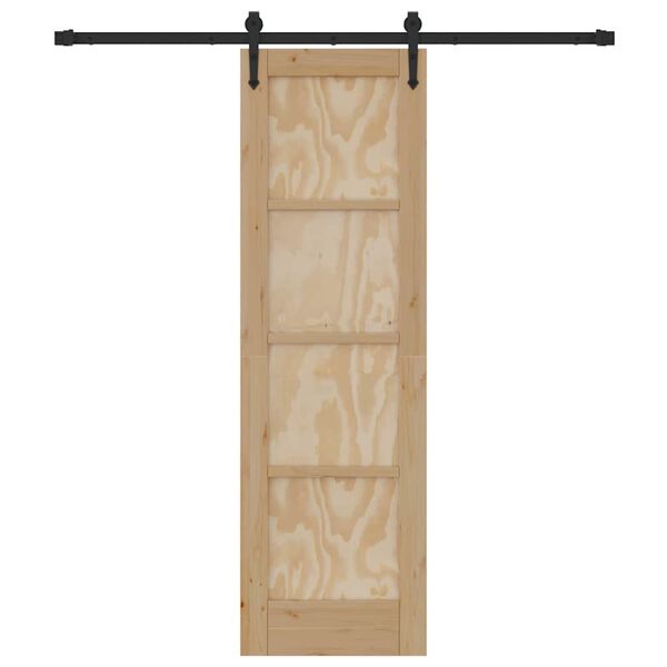 vidaXL Skyded&oslash;r ORKDAL Brun 61 x 198,5 cm Massiv fyrretr&aelig;