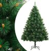 vidaXL kunstigt juletr&aelig; med juletr&aelig;sfod 210 cm h&aelig;ngslet