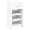 vidaXL Sko skab med skuffe Hvid 48 x 36 x 92 cm Konstrueret tr&aelig;