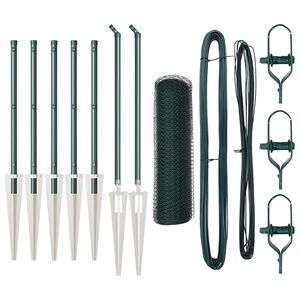 vidaXL Hegnsp&aelig;l Gr&oslash;n 10 x 0,4 m (13 mm net) St&aring;l og PVC