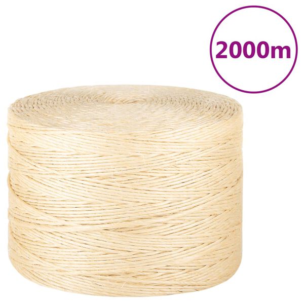 vidaXL reb 100 % sisal 3 mm 2000 m