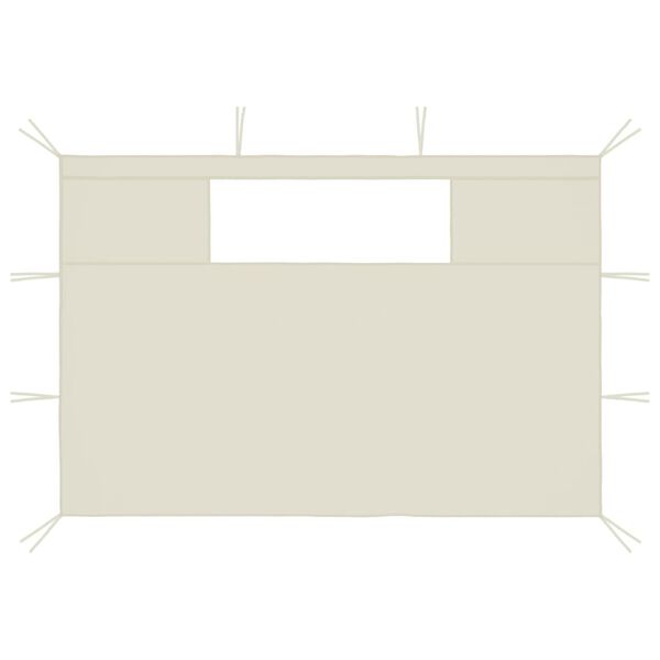 vidaXL pavillonvægge med vinduer 2 stk. cremefarvet