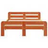 vidaXL sengeramme uden madras 135x190 cm massivt fyrretræ brun