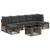 vidaXL Havesofa S&aelig;t 8 stk. Gr&aring; polyrattan