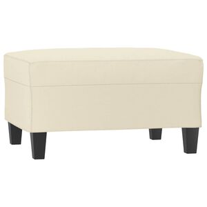 vidaXL fodskammel 70x55x41 cm kunstl&aelig;der cremefarvet