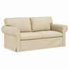 vidaXL Sofa 2 pcs Creme 175 x 82 x 80 cm Stof