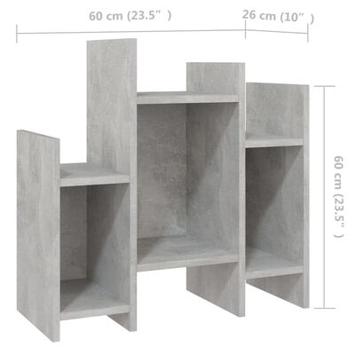 vidaXL sideskab 60x26x60 cm spånplade betongrå