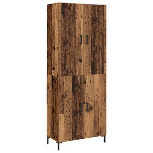 vidaXL Highboard Gammelt tr&aelig; 69,5 x 34 x 180 cm Konstrueret tr&aelig;