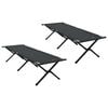 vidaXL Foldende Camping Seng 2 stk. Sort 193 x 69 x 45 cm Oxford stof