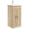 vidaXL Badev&aelig;relsesvask med vask Sonoma-eg 42 x 40 x 84,5 cm