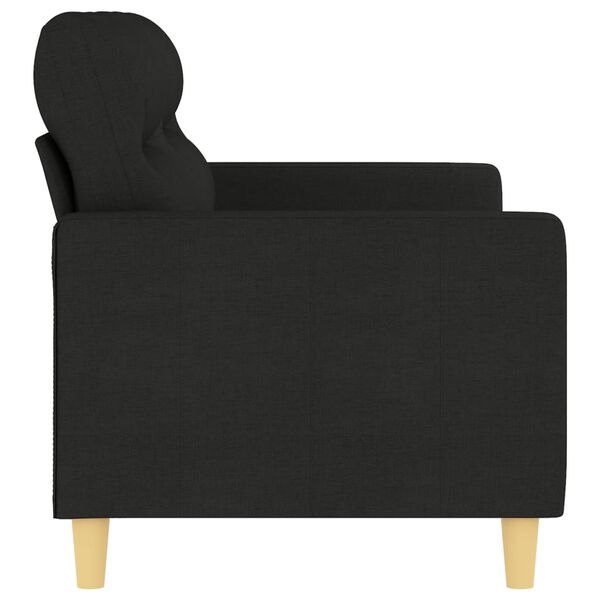 vidaXL 2-personers sofa 140 cm stof sort
