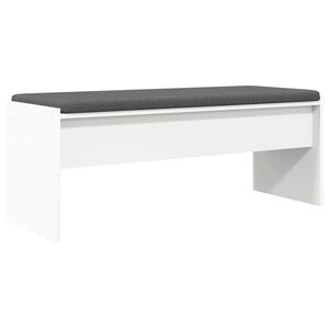 vidaXL Hallb&aelig;nk med pude Hvid 103 x 38 x 40 cm
