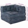 vidaXL Modul Hj&oslash;rnesofa Indigo Print 70 x 70 x 56 cm Stof