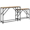 vidaXL Konsolbord 2 pcs Artisan Egetr&aelig; 100 x 28 x 75 cm