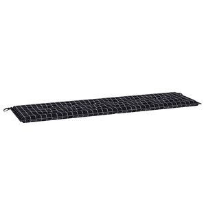vidaXL B&aelig;nk Pude Oxford stof Sort Tjek 180 x 50 x 3 cm