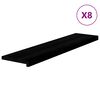 vidaXL trappem&aring;tter 8 stk. brunsort 110x30x2 cm massivt egetr&aelig;