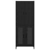 vidaXL Highboard Sort eg 69,5 x 34 x 180 cm Konstrueret tr&aelig;