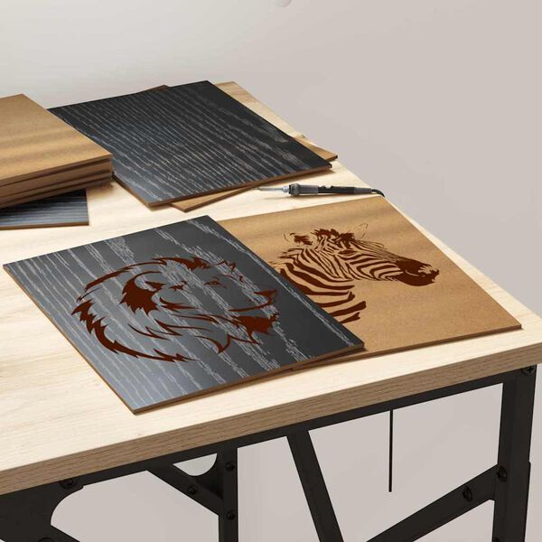 vidaXL Dekor Panels 150 pcs Sort eg 21 x 30 x 0,27 cm Konstrueret tr&aelig;