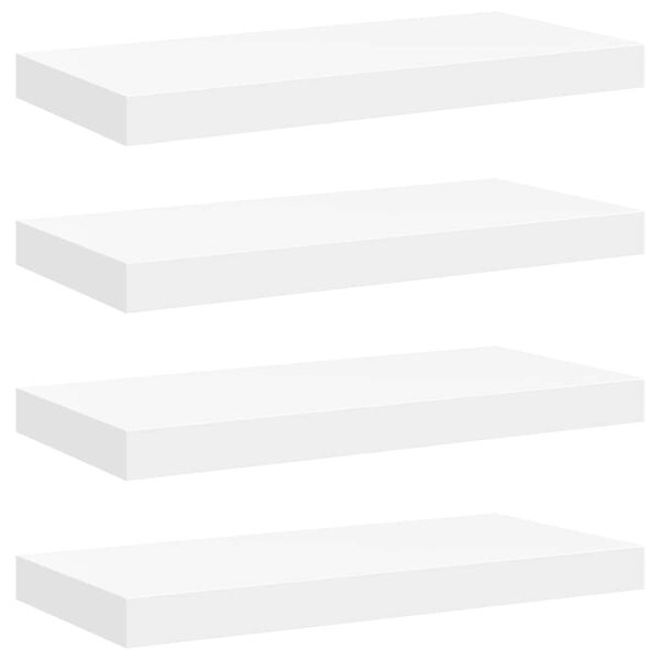 vidaXL sv&aelig;vehylder 4 stk. 50x23x3,8 cm MDF hvid