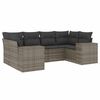 vidaXL sofas&aelig;t til haven 6 dele med hynder polyrattan gr&aring;