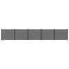 vidaXL Hegnspanel 5 stk. 852 x 146 cm WPC og Aluminium Gr&aring;