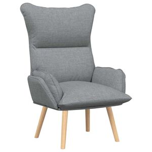 vidaXL l&aelig;nestol Lysegr&aring; 69 x 74 x 93 cm Stof og krydsfiner