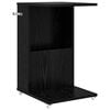 vidaXL Sidebord med hjul Sort eg 40 x 35 x 60 cm Konstrueret tr&aelig;