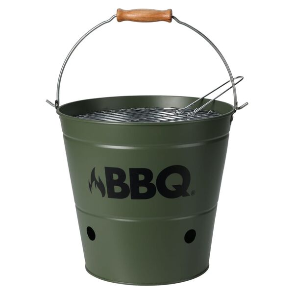 ProGarden grillspand BBQ 26 cm olivengr&oslash;n