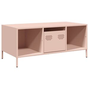 vidaXL sofabord 101,5x50x43,5 cm koldvalset st&aring;l lyser&oslash;d