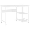 vidaXL computerbord 105x50x72 cm MDF og metal hvid