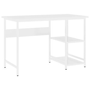 vidaXL computerbord 105x50x72 cm MDF og metal hvid
