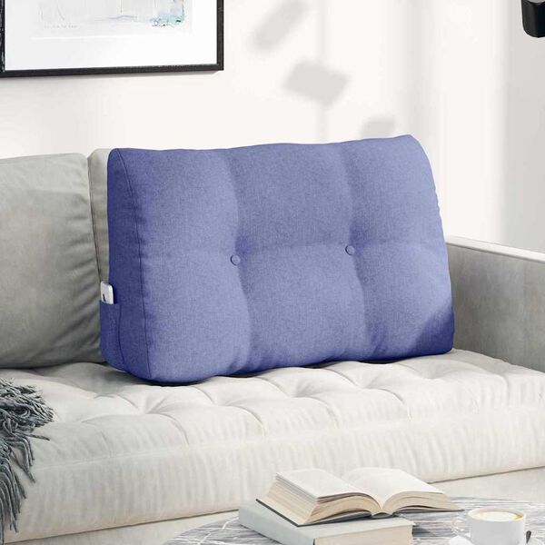 vidaXL Rygpude Jeans bl&aring; 80 x 24 x 50 cm Stof