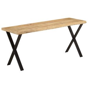 vidaXL b&aelig;nk med naturlig kant 105 cm massivt mangotr&aelig;
