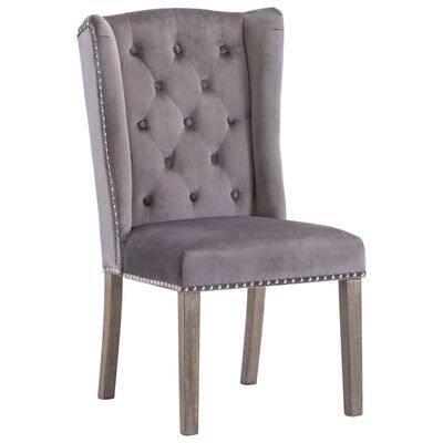 vidaXL spisebordsstole 6 stk. fløjl grå
