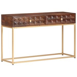vidaXL konsolbord 122x36x75 cm massivt mangotr&aelig;