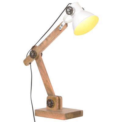 vidaXL industriel skrivebordslampe 58x18x90 cm E27 rund hvid
